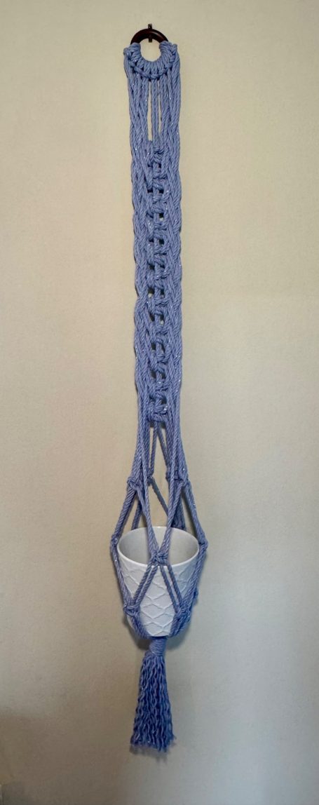 macrame plant hanger sparkly