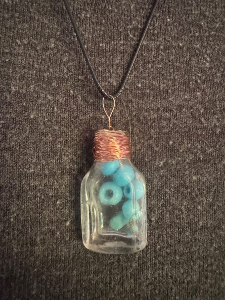 tiny bottle beads pendant